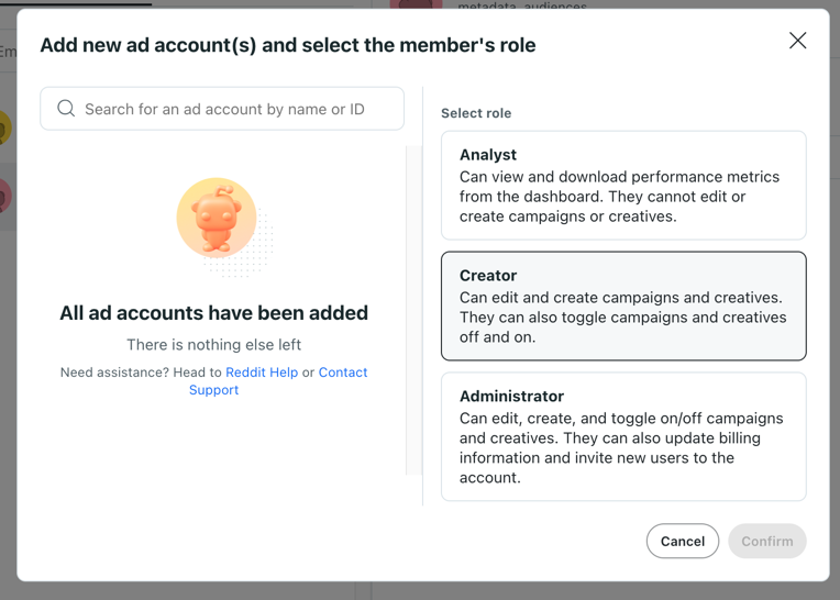 Reddit permissions screenshot